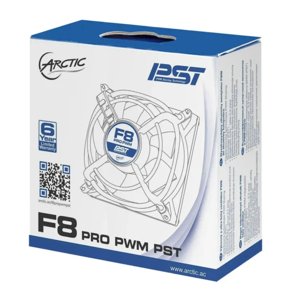 ARCTIC F8 PRO PWM PST 4-Pin PWM fan with standard case