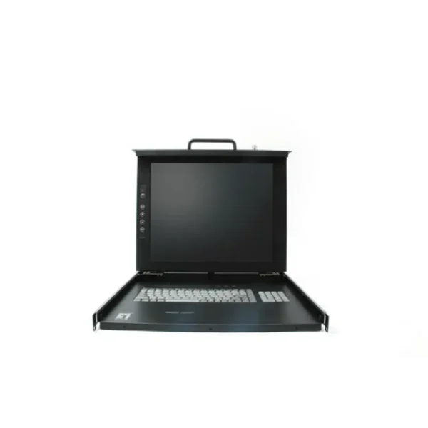 LevelOne 17″ LCD Modular KVM Rack Console, English K/B