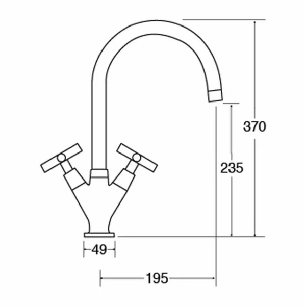 CDA TC41CH kitchen faucet Chrome