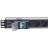 Intellinet 19″ 1.5U Rackmount 6-Output Power Distribution Unit (PDU) EU CEE 7/3 Outlets, With Double Air Switch, No Surge Protection, Built-in 1.8m Power Cord with EU CEE 7/4 Plug