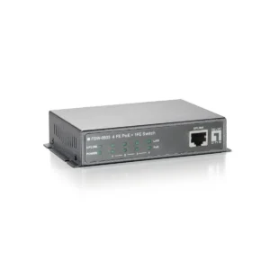 LevelOne 5-Port Fast Ethernet PoE Switch, 802.3af PoE, 4 PoE Outputs, 61.6W, excl. power adapter