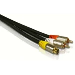 Philips SWV5555/10 video cable adapter 1.5 m 2 x RCA + S-Video Black