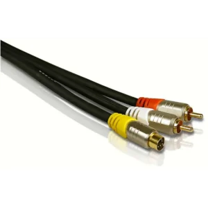 Philips SWV5555/10 video cable adapter 1.5 m 2 x RCA + S-Video Black