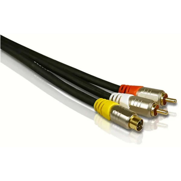 Philips SWV5555/10 video cable adapter 1.5 m 2 x RCA + S-Video Black