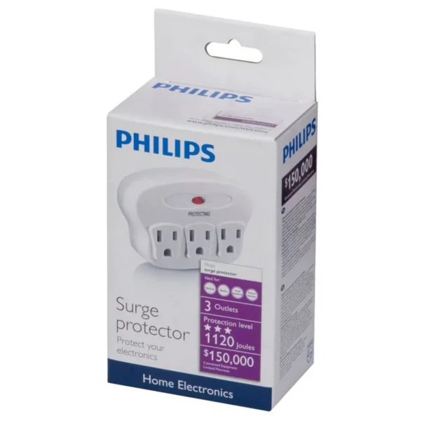 Philips SPP3030D/17 surge protector White 3 AC outlet(s)