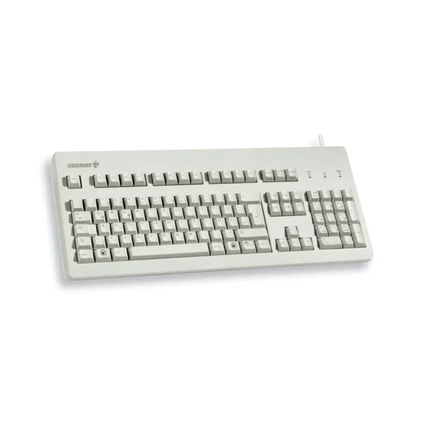 CHERRY G80-3000 BLACK SWITCH, Keyboard, Corded, Light Grey, USB/PS2 (QWERTY – UK)