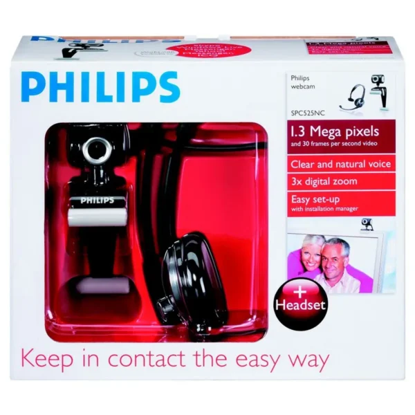 Philips SPC525NC/27 webcam 0.3 MP 640 x 480 pixels USB 2.0 Black, Silver