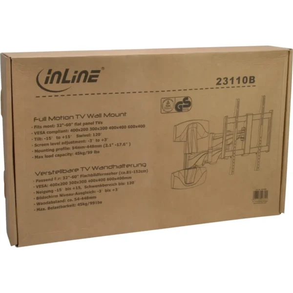 InLine TV Wall Bracket for TFT / LED / Plasma 81 – 178cm 32 – 70″ max. 45kg