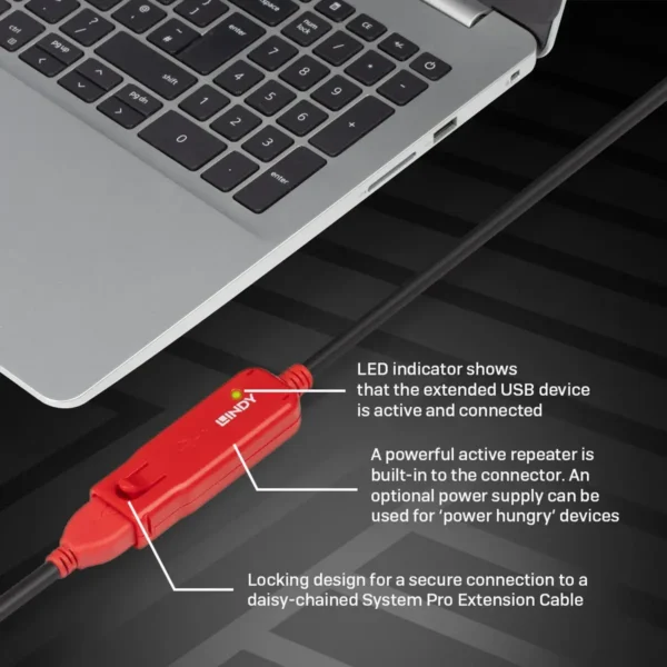 Lindy 12m USB 2.0 Active Extension Pro