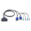 ATEN 2-Port PS/2 KVM switch Black