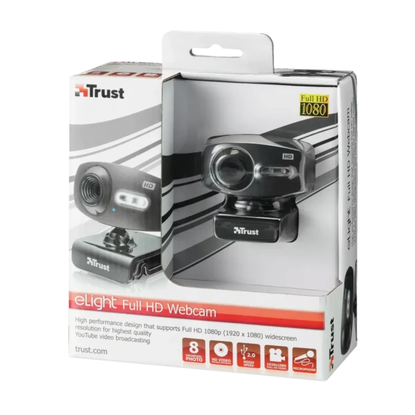 Trust eLight Full HD 1080p webcam 2 MP 1920 x 1080 pixels USB 2.0 Black