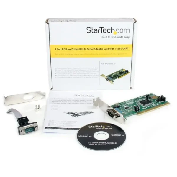 StarTech.com 2 Port PCI Low Profile RS232 Serial Adapter Card with 16550 UART