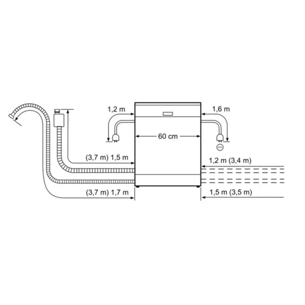 Bosch Serie 2 SMS40E38EU dishwasher Freestanding 12 place settings F