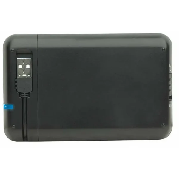 Manhattan Drive Enclosure, 2.5″, USB-A, 480 Mbps (USB 2.0), SATA, Black, Sturdy, Plastic, Hi-Speed USB, Windows or Mac, Three Year Warranty, Boxed