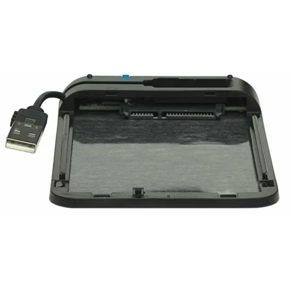 Manhattan Drive Enclosure, 2.5″, USB-A, 480 Mbps (USB 2.0), SATA, Black, Sturdy, Plastic, Hi-Speed USB, Windows or Mac, Three Year Warranty, Boxed