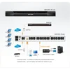 ATEN KN4140v KVM switch Rack mounting Black