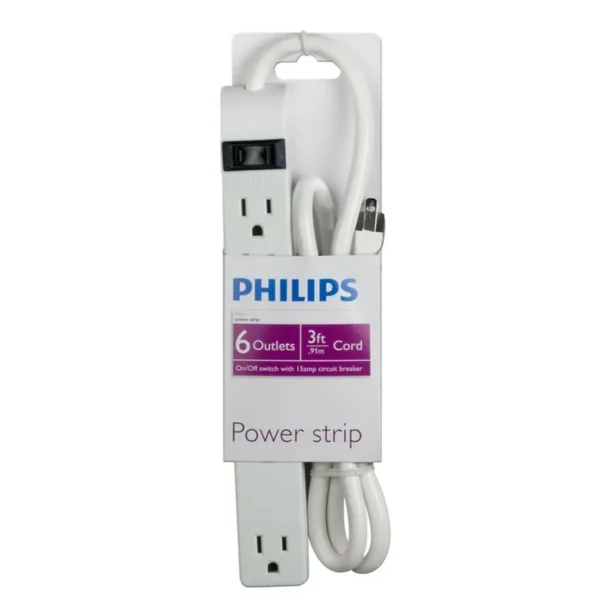 Philips SPS1060Q/17 power extension 0.9 m 6 AC outlet(s) White