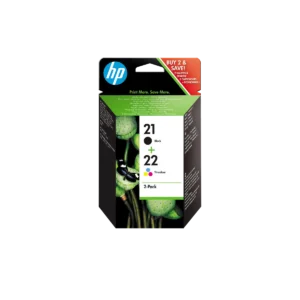 HP 21 Black/22 Tri-color 2-pack Original Ink Cartridges