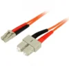 StarTech.com Fiber Optic Cable – Multimode Duplex 50/125 – LSZH – LC/SC – 10 m