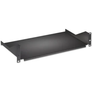 Intellinet 19″ Cantilever Shelf, 2U, Fixed, Depth 400mm, Max 25kg, Black, Three Year Warranty