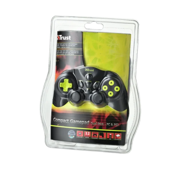 Trust Dual Stick Black USB 2.0 Joystick Analogue PC, Playstation 2