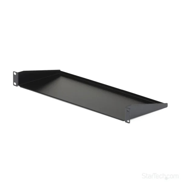 StarTech.com 1U Server Rack Shelf, Universal Rack Mount Cantilever Tray for 19″ Network Equipment Rack/Cabinet, Heavy Duty Steel, Weight Capacity 33lb/15kg, 7in (18cm) Deep