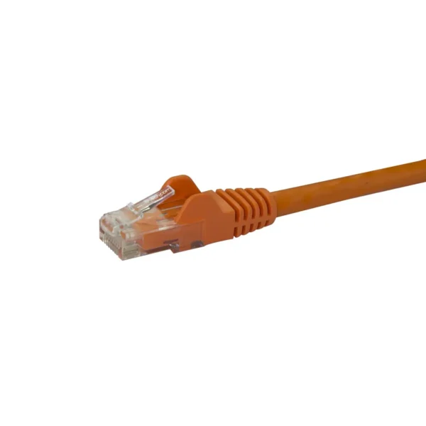 StarTech.com 7ft CAT6 Ethernet Cable – Orange CAT 6 Gigabit Ethernet Wire -650MHz 100W PoE RJ45 UTP Network/Patch Cord Snagless w/Strain Relief Fluke Tested/Wiring is UL Certified/TIA