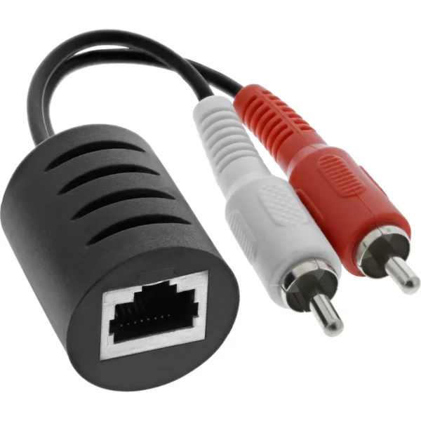 InLine RCA Audio over LAN / Ethernet / RJ45 Cable max. 50m complete set