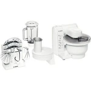 Bosch MUM4830 food processor 600 W 1 L Stainless steel, Transparent, White