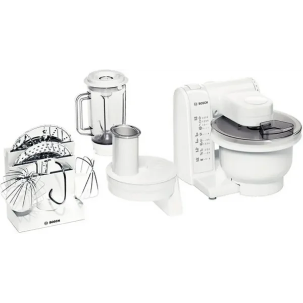 Bosch MUM4830 food processor 600 W 1 L Stainless steel, Transparent, White