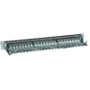 Intellinet Patch Panel, Cat6, FTP, 24-Port, 1U, Shielded, 90° Top-Entry Punch-Down Blocks, Black