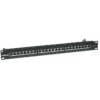 Intellinet Patch Panel, Cat6, FTP, 24-Port, 1U, Shielded, 90° Top-Entry Punch-Down Blocks, Black