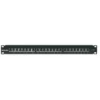 Intellinet Patch Panel, Cat6, FTP, 24-Port, 1U, Shielded, 90° Top-Entry Punch-Down Blocks, Black