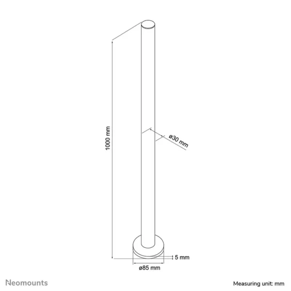 Neomounts FPMA-D9POLE Extension pole monitor arm – h 100 cm