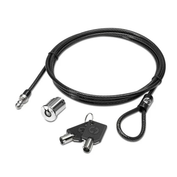 HP BAU656AA1 cable lock Black, Metallic 1.85 m