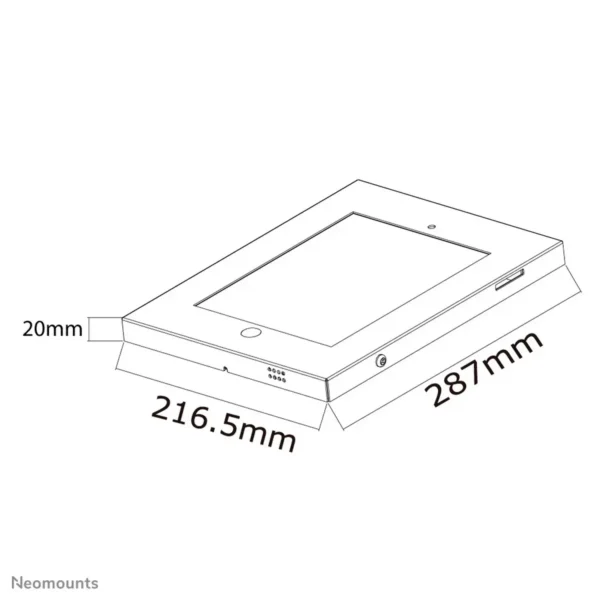 Neomounts IPAD2N-UN20BLACK Tablet wall mount 9.7″ – lockable