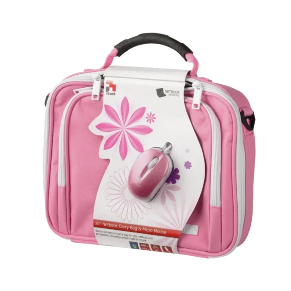 Trust 10″ Netbook Carry Bag + Micro Mouse 25.4 cm (10″) Messenger case Pink