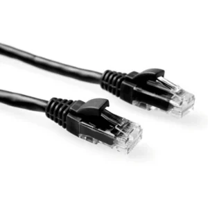 ACT Black 2 meter U/UTP CAT6 patch cable snagless with RJ45 connectors