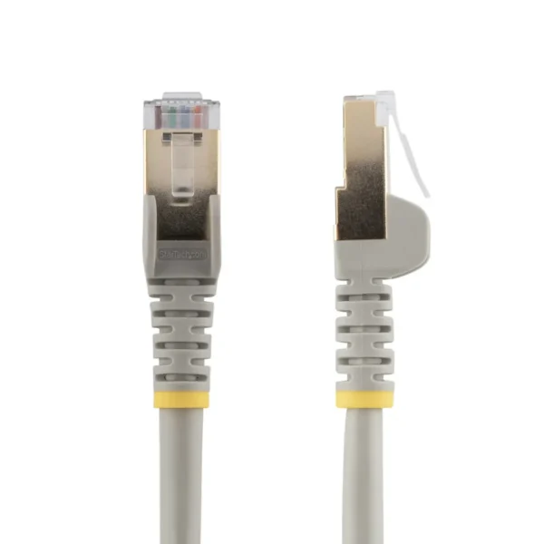StarTech.com 14ft CAT6a Ethernet Cable – 10 Gigabit Shielded Snagless RJ45 100W PoE Patch Cord – 10GbE STP Network Cable w/Strain Relief – Gray Fluke Tested/Wiring is UL Certified/TIA