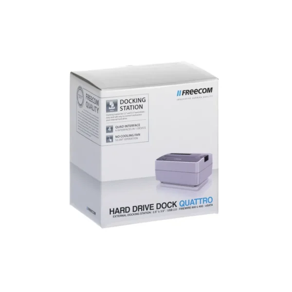 Freecom Hard Drive Dock Quattro Black, Silver
