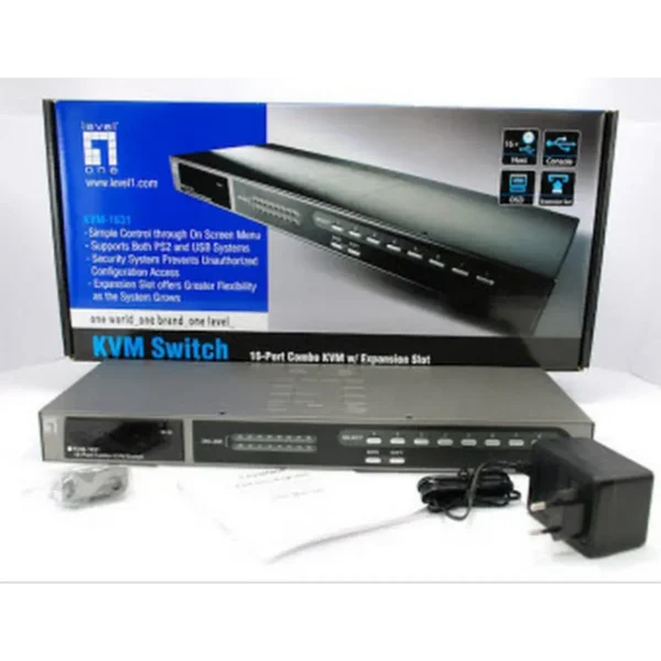 LevelOne 16-Port PS/2-USB VGA KVM Switch