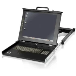 LevelOne 15″ LCD KVM Rack Console, English K/B