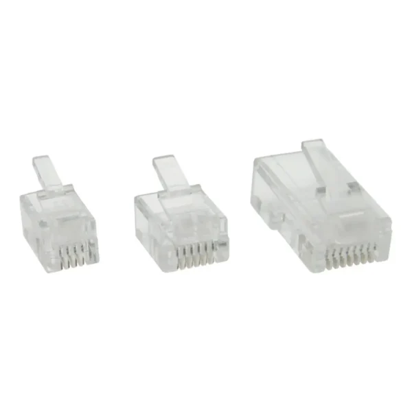 InLine Modular Plug 6P4C / RJ11 for flat Cable, 10 pcs.