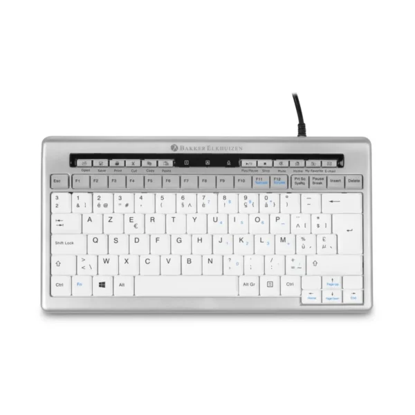 BakkerElkhuizen S-board 840 keyboard Office USB QWERTY UK English Light grey, White