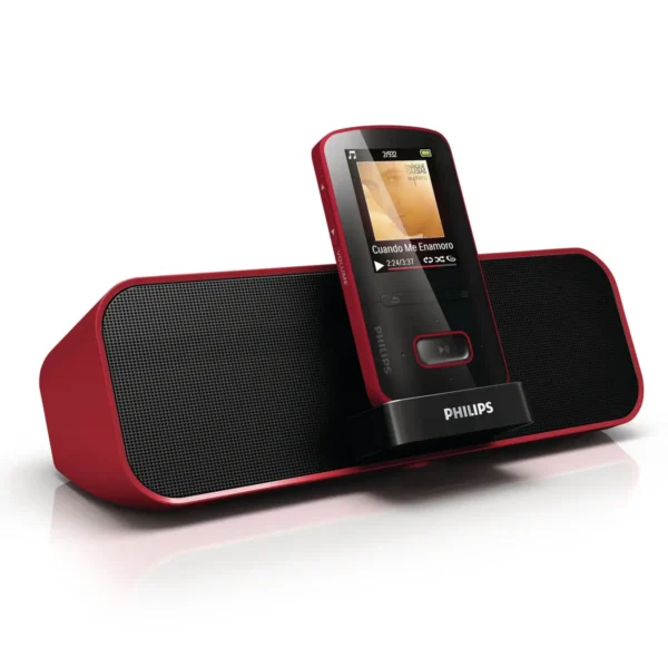 Philips GoGear MP4 player with docking speaker SA3DKV04RN/02