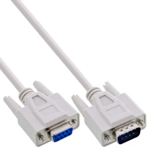 InLine Serial extension, 9pin male / female, moulded, 1:1 assigned, 3m