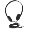 Manhattan Stereo On-Ear Headphones (3.5mm), Adjustable Split Headband, Foam Earpads, Speaker 80W max, Standard 3.5mm stereo jack/plug for audio output, cable 2.2m, Black, Three Year Warranty