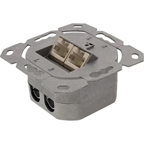 InLine Cat.6 Wall Outlet Box surface or concealed mount 2x RJ45 vertical
