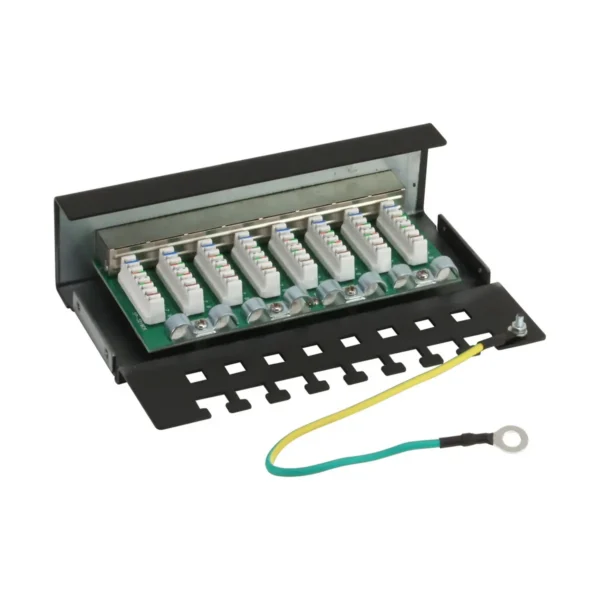 InLine Patch Panel Cat.5e table / wall assembly 8 Port black RAL9005
