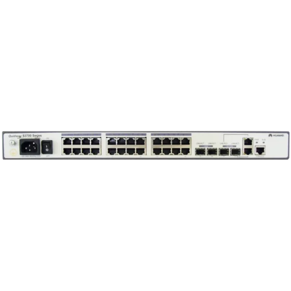 Huawei S3700-28TP-SI-AC Managed L2/L3/L4 Gigabit Ethernet (10/100/1000) 1U Black, Grey